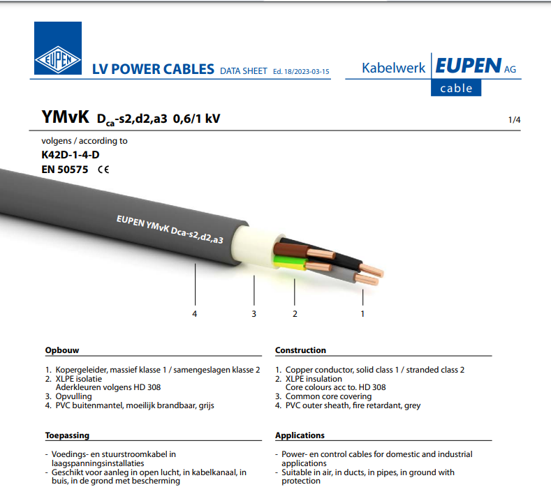 YMVK DCA Installatiekabel 3x2,5mm2