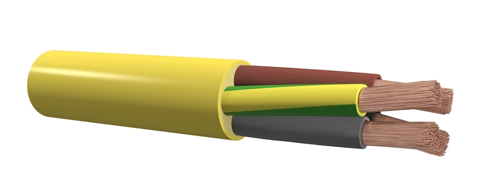 PUR Kabel H07BQ-F GEEL 5x2,50mm2